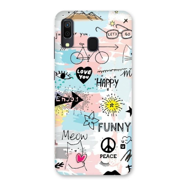 Peace And Funny Back Case for Galaxy A20