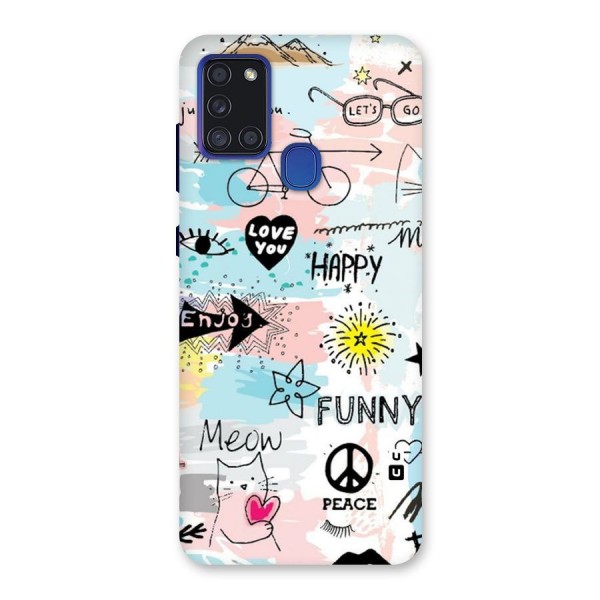 Peace And Funny Back Case for Galaxy A21s