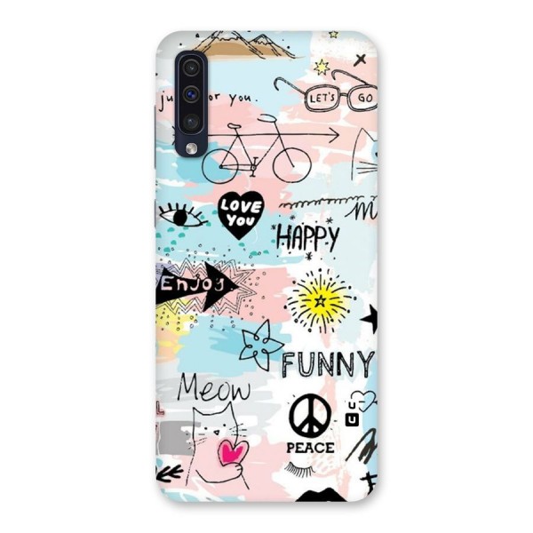 Peace And Funny Back Case for Galaxy A50
