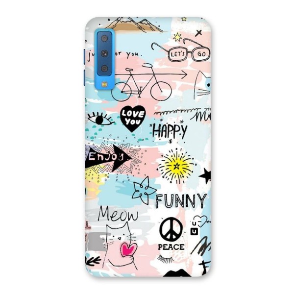 Peace And Funny Back Case for Galaxy A7 (2018)