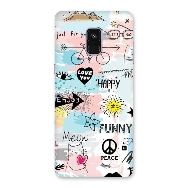 Peace And Funny Back Case for Galaxy A8 Plus