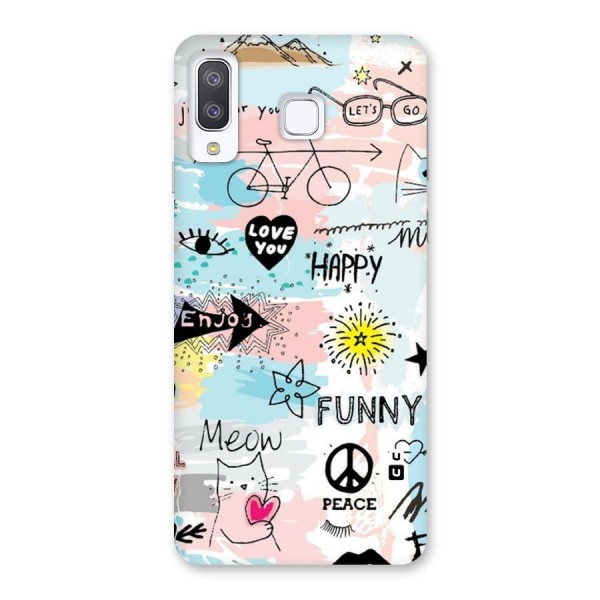 Peace And Funny Back Case for Galaxy A8 Star