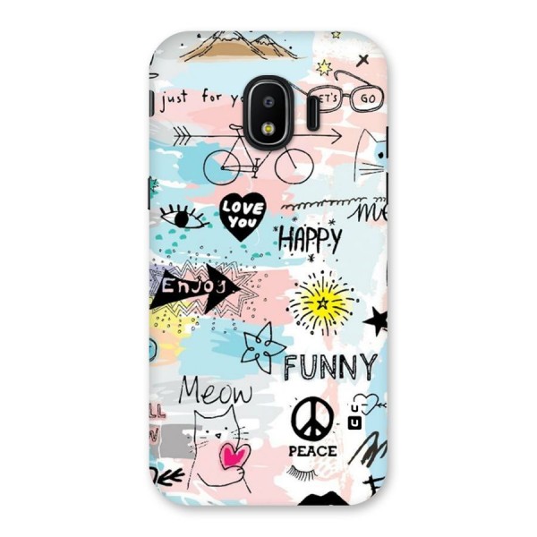 Peace And Funny Back Case for Galaxy J2 Pro 2018