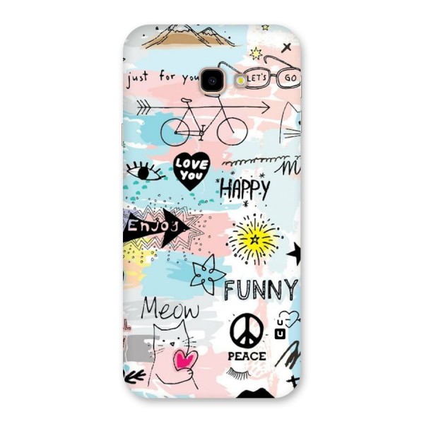 Peace And Funny Back Case for Galaxy J4 Plus
