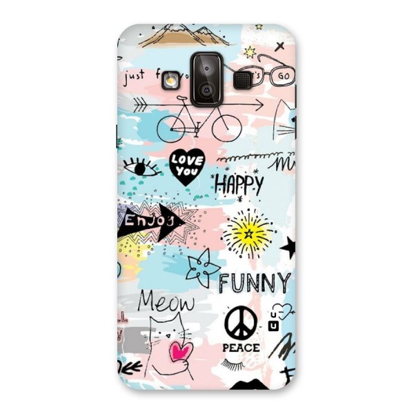 Peace And Funny Back Case for Galaxy J7 Duo