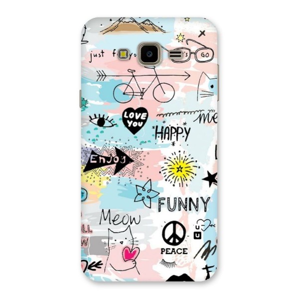Peace And Funny Back Case for Galaxy J7 Nxt