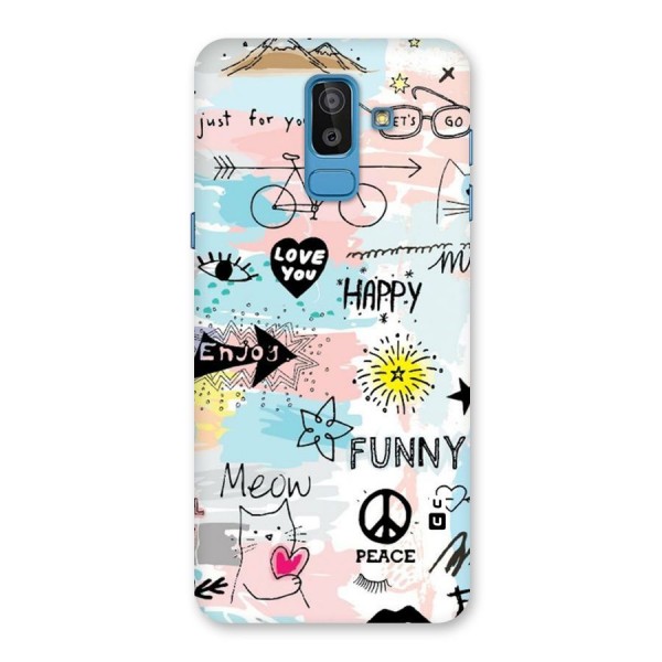 Peace And Funny Back Case for Galaxy J8