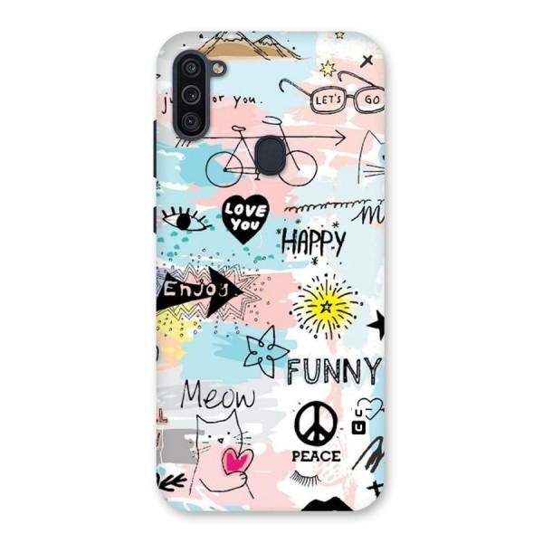 Peace And Funny Back Case for Galaxy M11