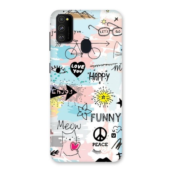 Peace And Funny Back Case for Galaxy M21