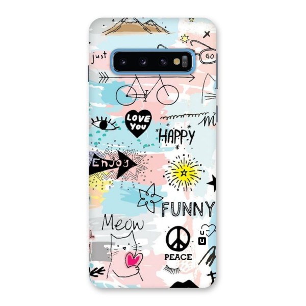 Peace And Funny Back Case for Galaxy S10