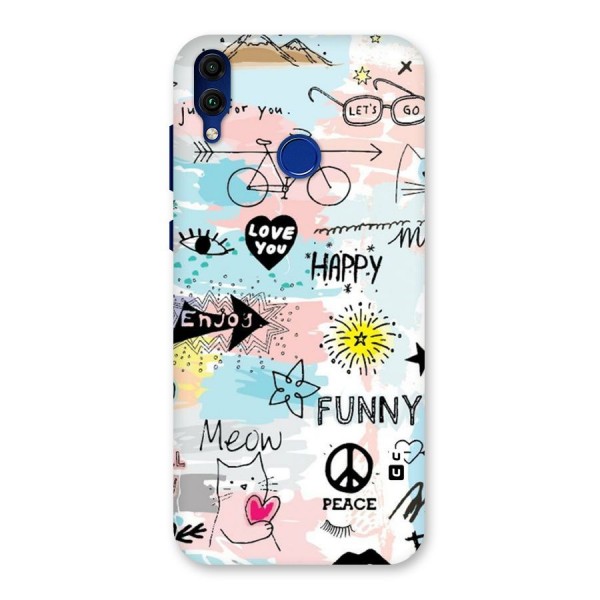 Peace And Funny Back Case for Honor 8C