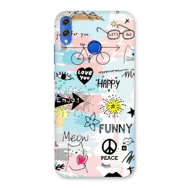 Peace And Funny Back Case for Honor 8X