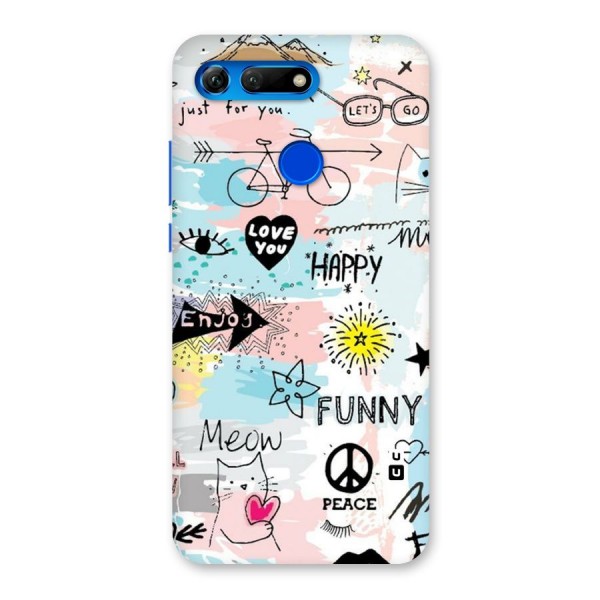 Peace And Funny Back Case for Honor View 20