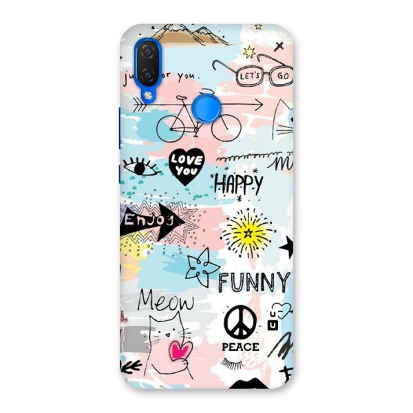 Peace And Funny Back Case for Huawei Nova 3i