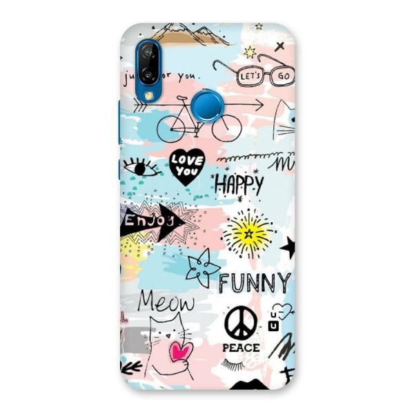 Peace And Funny Back Case for Huawei P20 Lite