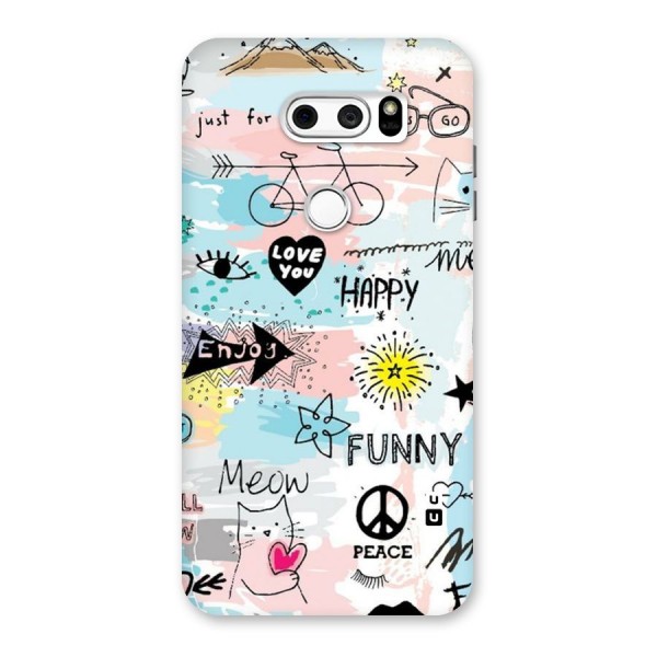 Peace And Funny Back Case for LG V30