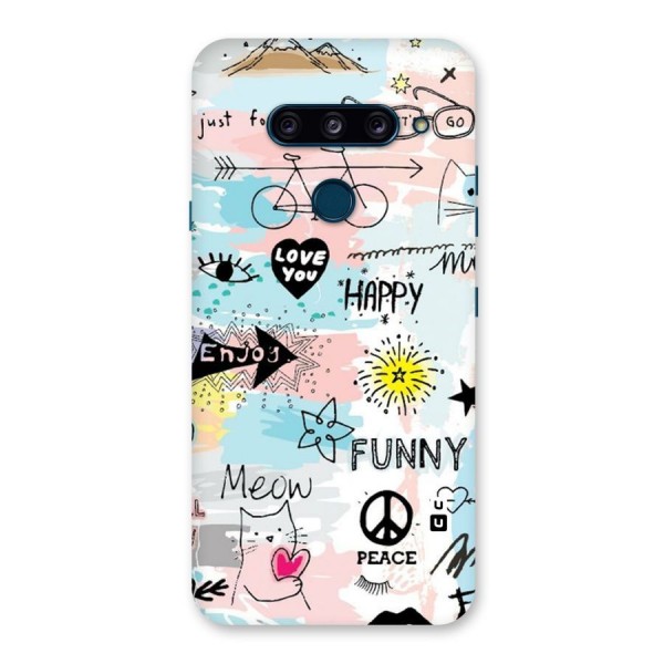 Peace And Funny Back Case for LG  V40 ThinQ