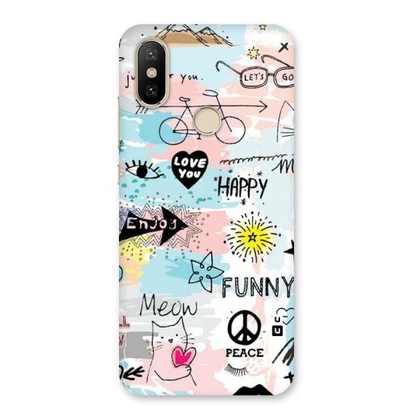 Peace And Funny Back Case for Mi A2
