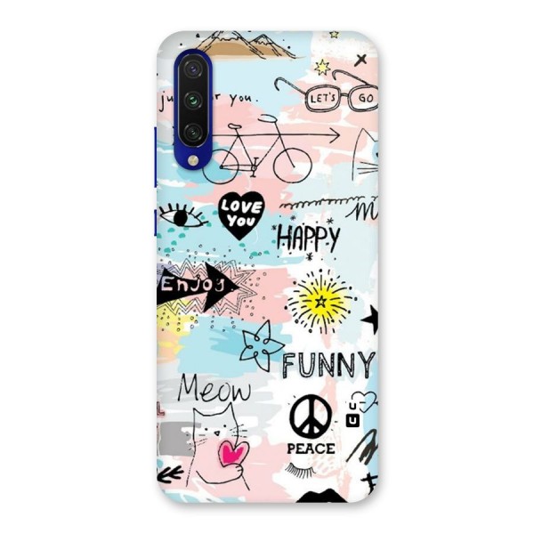 Peace And Funny Back Case for Mi A3