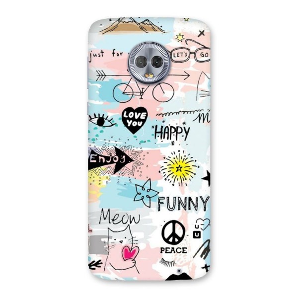 Peace And Funny Back Case for Moto G6 Plus