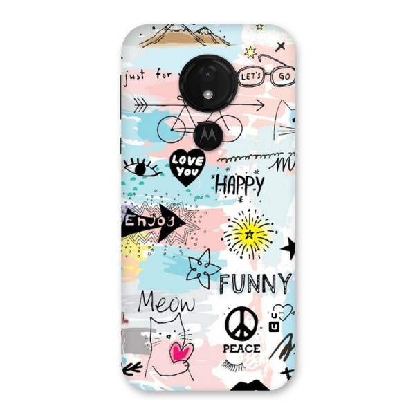 Peace And Funny Back Case for Moto G7 Power