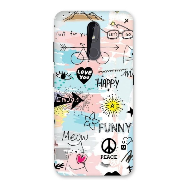 Peace And Funny Back Case for Nokia 3.2