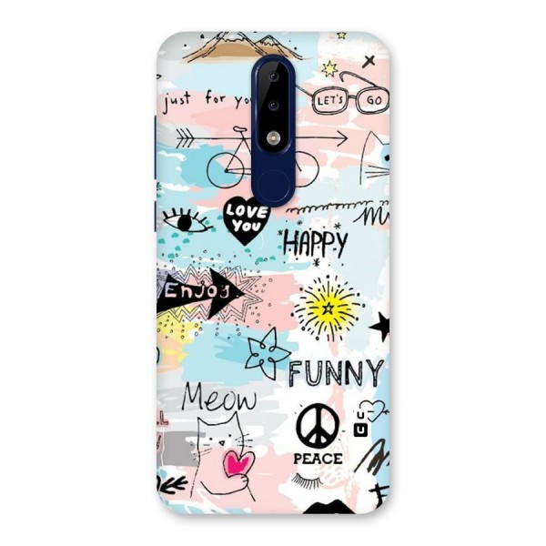 Peace And Funny Back Case for Nokia 5.1 Plus