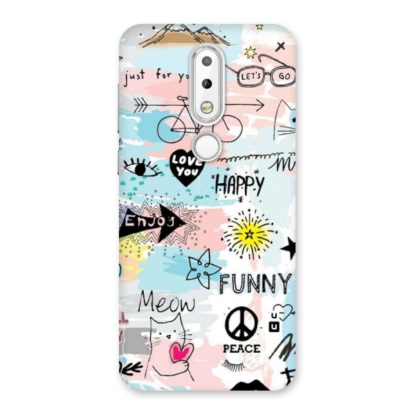 Peace And Funny Back Case for Nokia 6.1 Plus