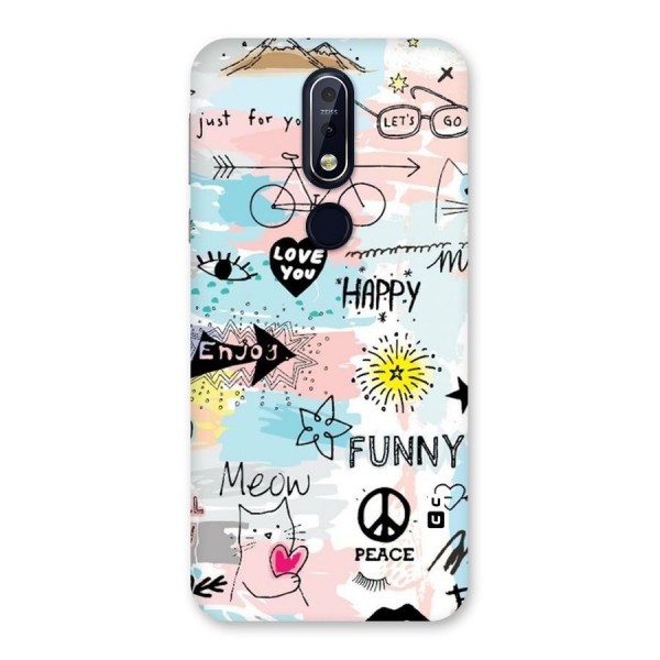 Peace And Funny Back Case for Nokia 7.1
