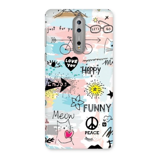 Peace And Funny Back Case for Nokia 8