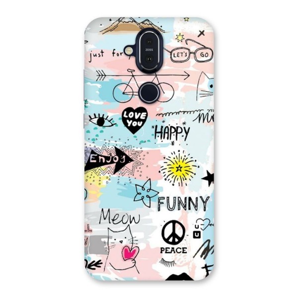 Peace And Funny Back Case for Nokia 8.1