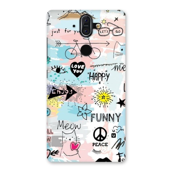 Peace And Funny Back Case for Nokia 8 Sirocco