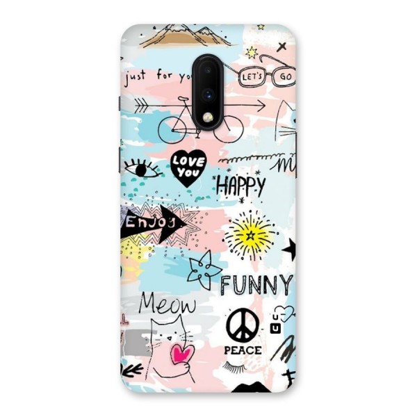 Peace And Funny Back Case for OnePlus 7