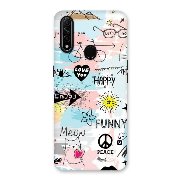 Peace And Funny Back Case for Oppo A31
