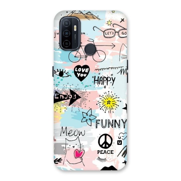 Peace And Funny Back Case for Oppo A53