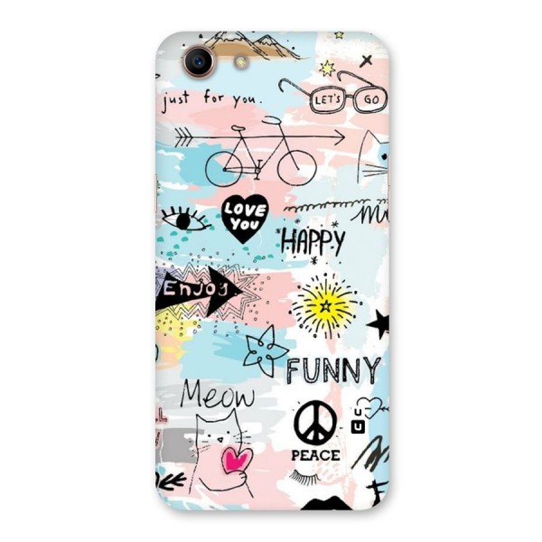 Peace And Funny Back Case for Oppo A83 (2018)