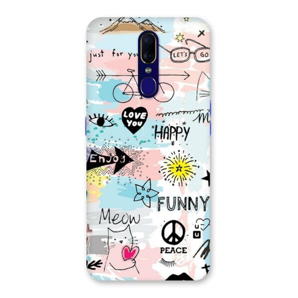 Peace And Funny Back Case for Oppo A9