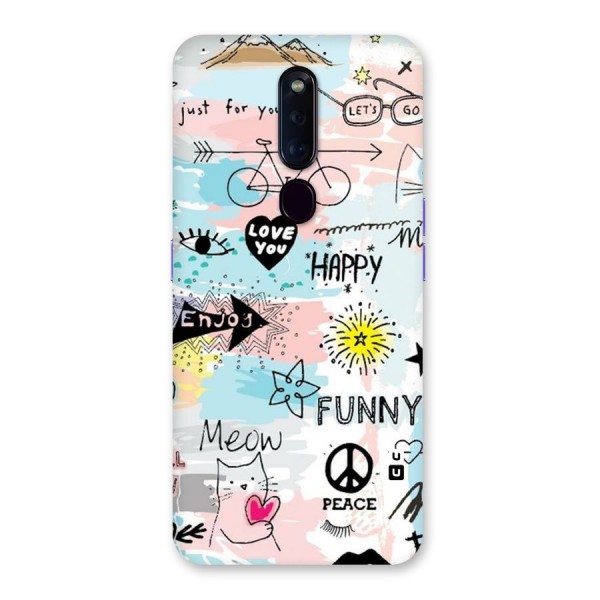 Peace And Funny Back Case for Oppo F11 Pro