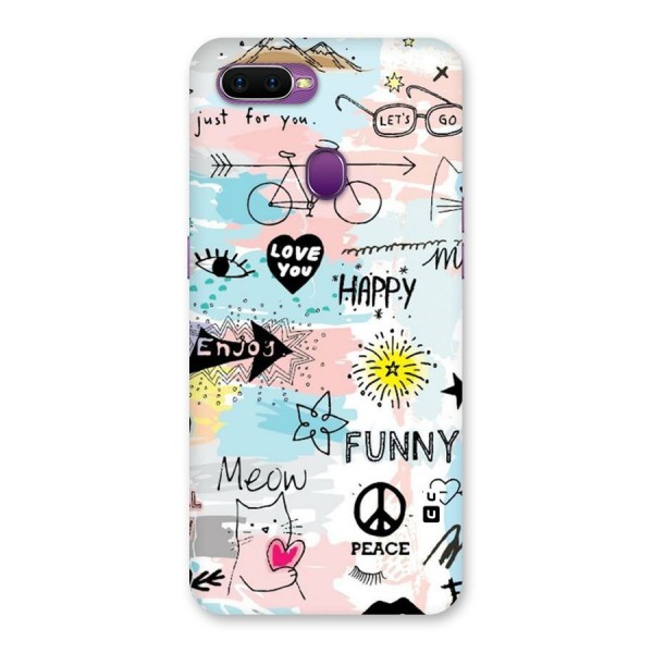 Peace And Funny Back Case for Oppo F9