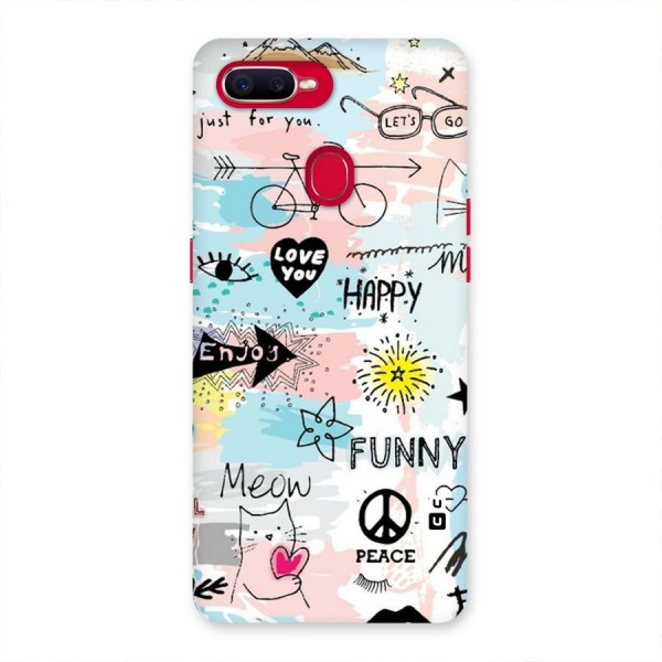 Peace And Funny Back Case for Oppo F9 Pro