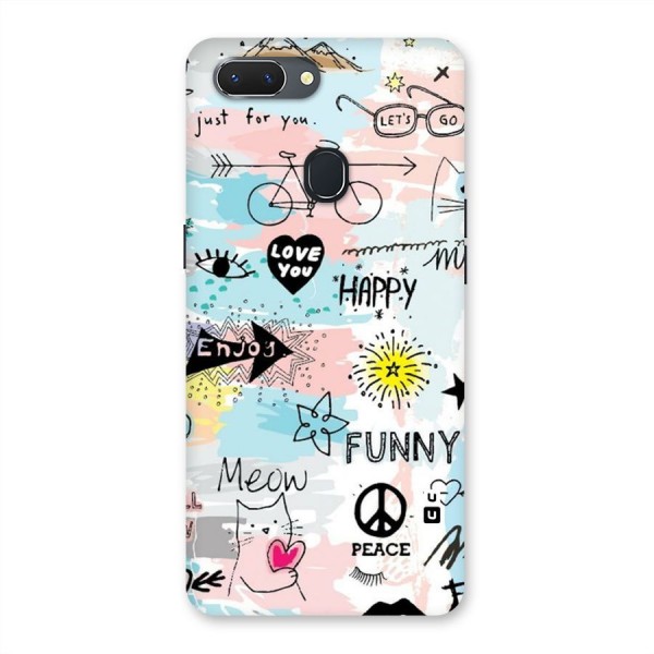 Peace And Funny Back Case for Oppo Realme 2
