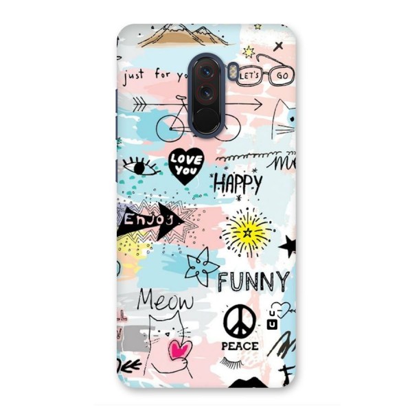 Peace And Funny Back Case for Poco F1