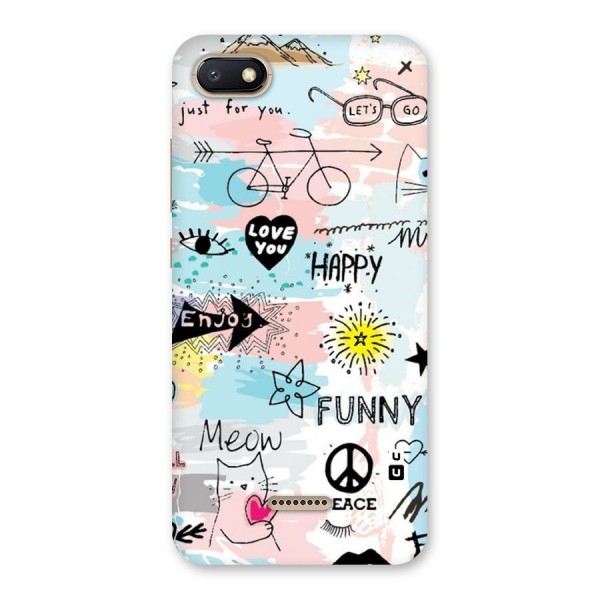 Peace And Funny Back Case for Redmi 6A