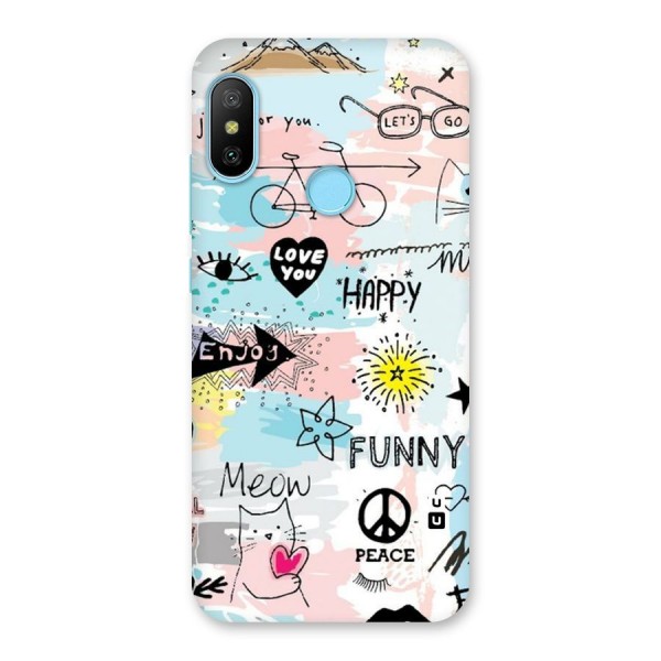 Peace And Funny Back Case for Redmi 6 Pro