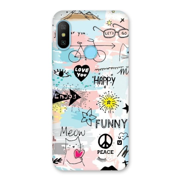 Peace And Funny Back Case for Redmi 6 Pro