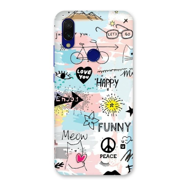 Peace And Funny Back Case for Redmi 7