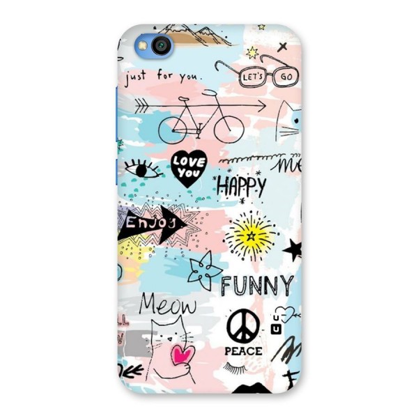 Peace And Funny Back Case for Redmi Go
