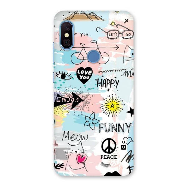 Peace And Funny Back Case for Redmi Note 6 Pro