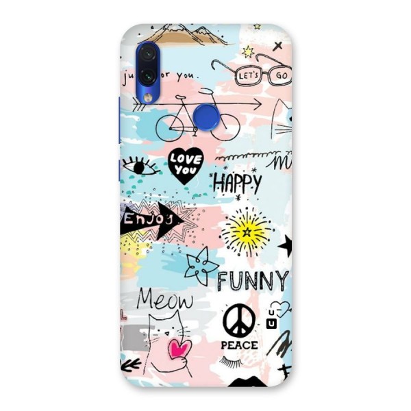 Peace And Funny Back Case for Redmi Note 7