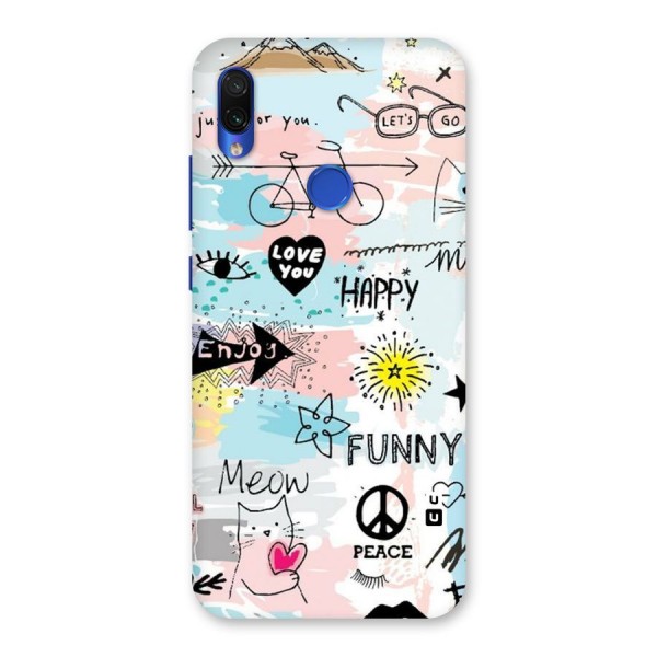 Peace And Funny Back Case for Redmi Note 7S